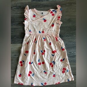NWOT Tea Collection Pink Cherry Print Dress